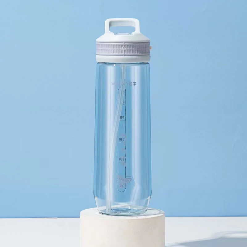 独角兽儿童水杯带刻度弹跳吸管塑料杯大容量大号600ml