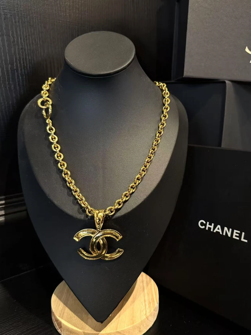 95新 Chanel/香奈儿 大双C金色项链 6931449