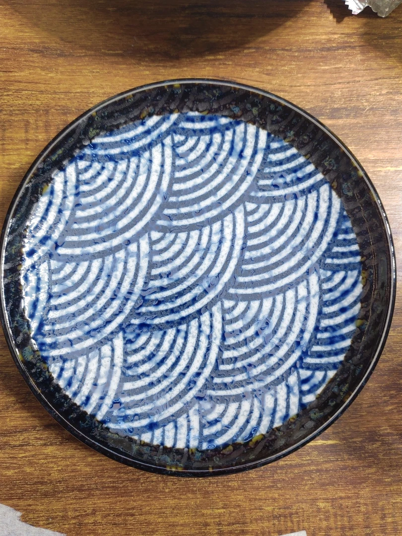 F022青海波盘菜盘