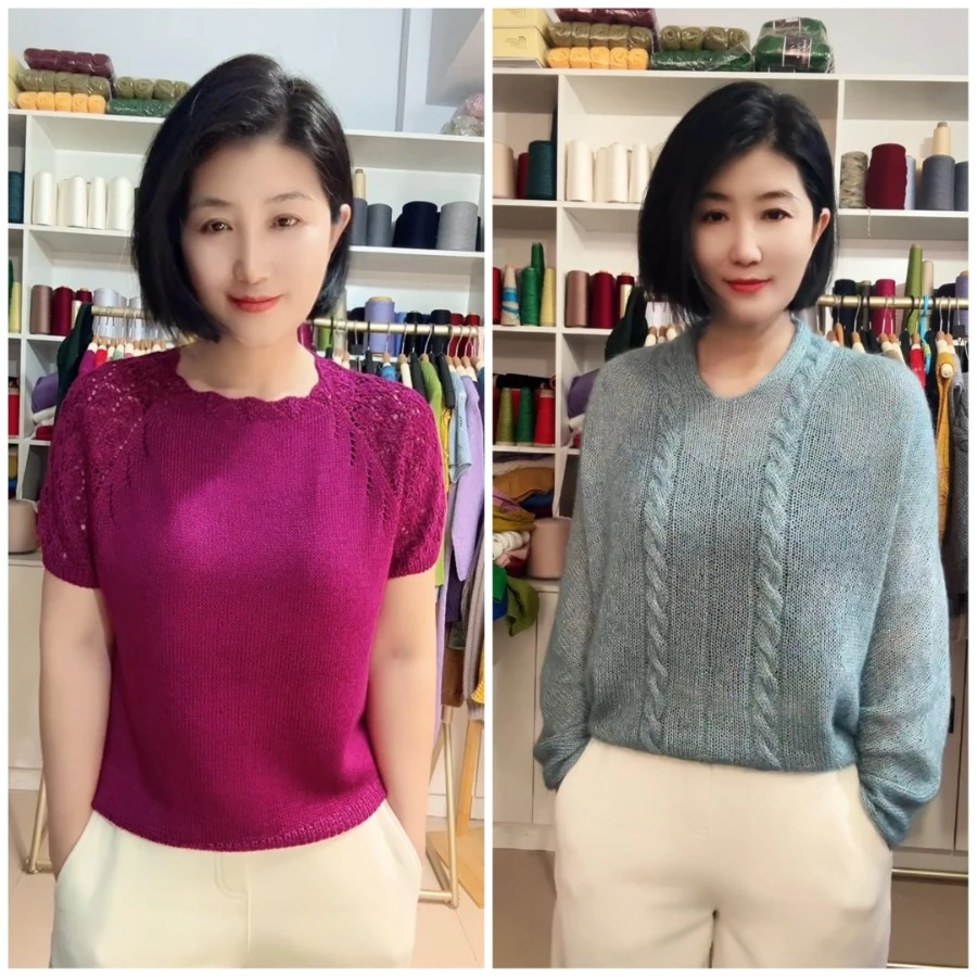 绿萝，前后两穿蝙蝠衫两款教程