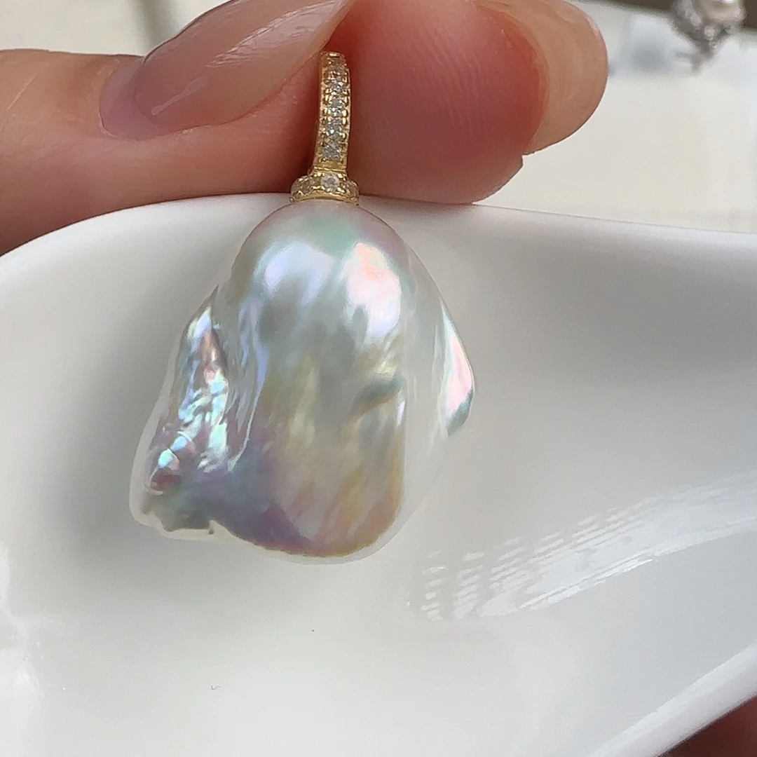 颈饰淡水珍珠银S925镶嵌