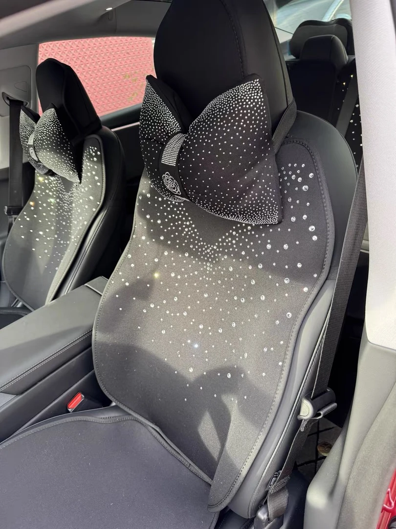 运动座椅满天星烫钻汽车坐垫四季通用比亚迪海鸥女神款座椅套