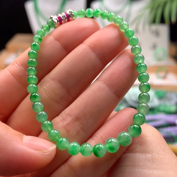 翡翠未镶嵌手链天然缅甸A货翡翠