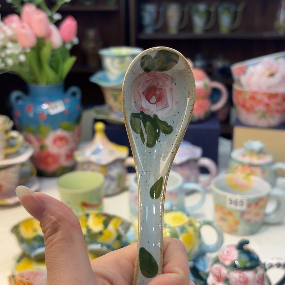 瓷片景德镇手绘高温釉下彩陶瓷茶具