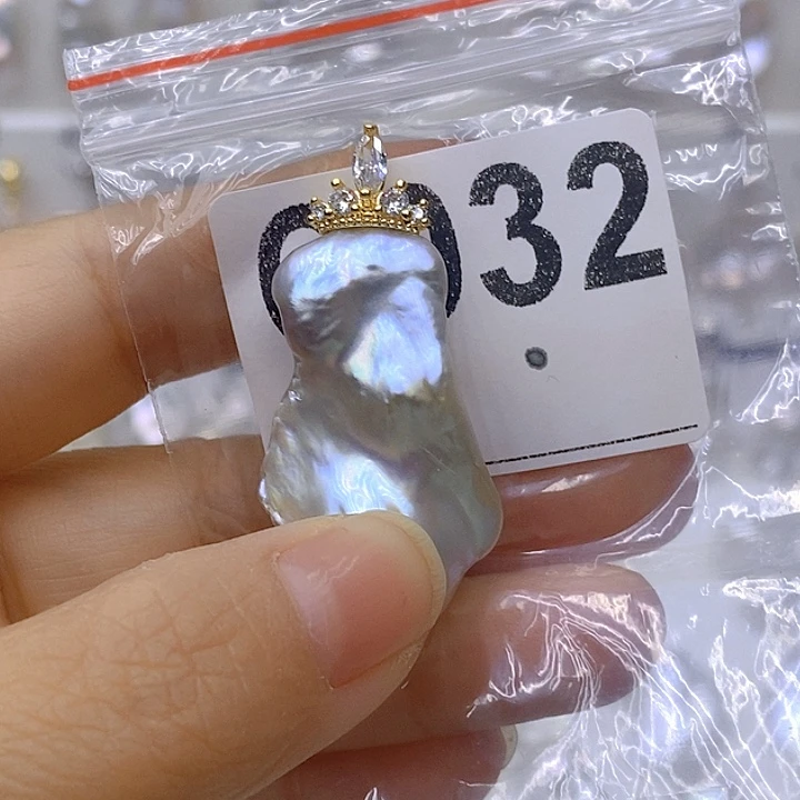 颈饰银S925镶嵌淡水珍珠