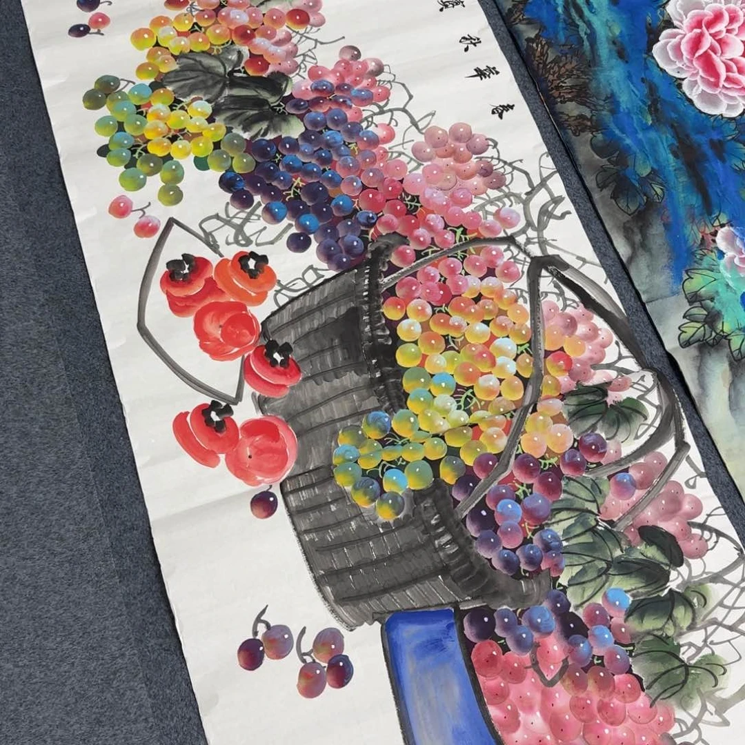 乌***店国画尺寸70X180手绘作品