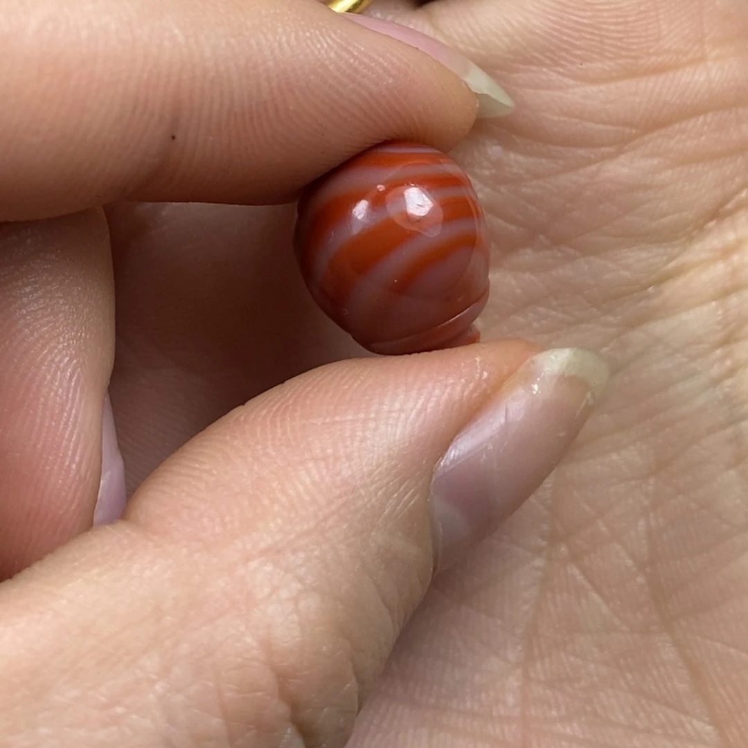 南红玛瑙三通未镶嵌鬼**怕