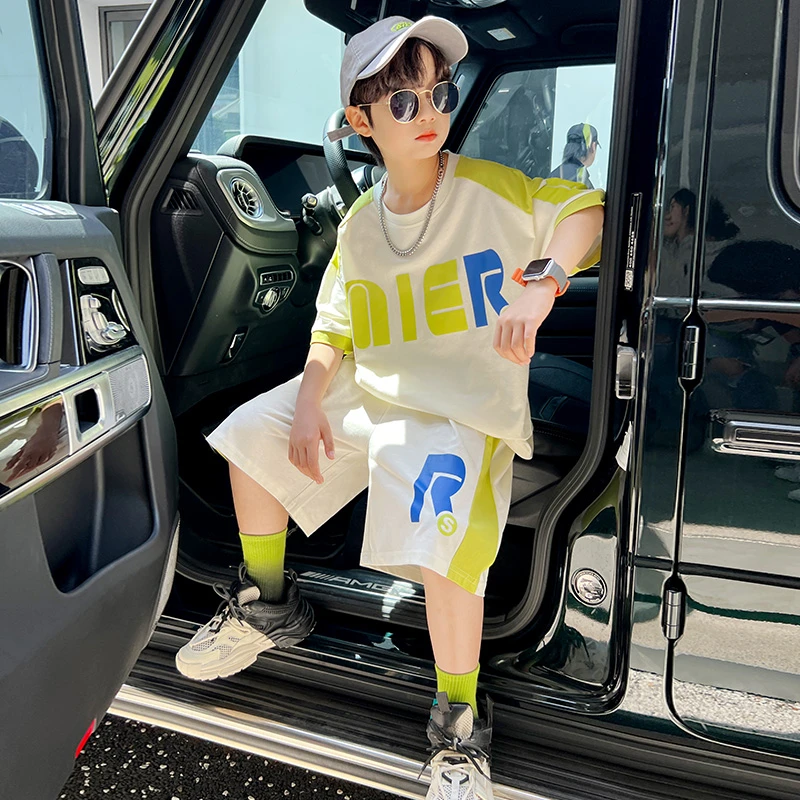 男童夏装短袖套装2025新款儿童夏季衣服中大童小男孩夏款运动薄款
