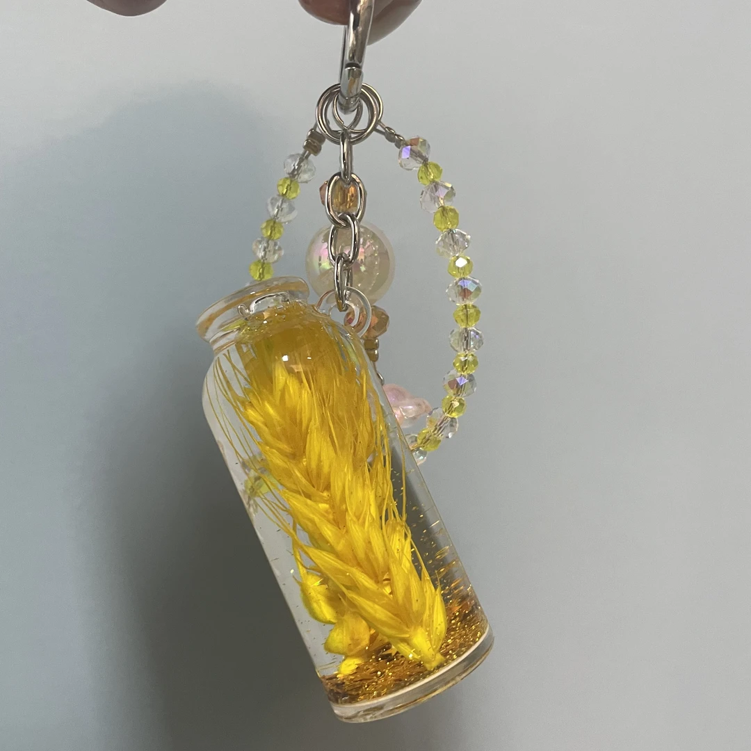 金色流沙麦穗款手机链D549