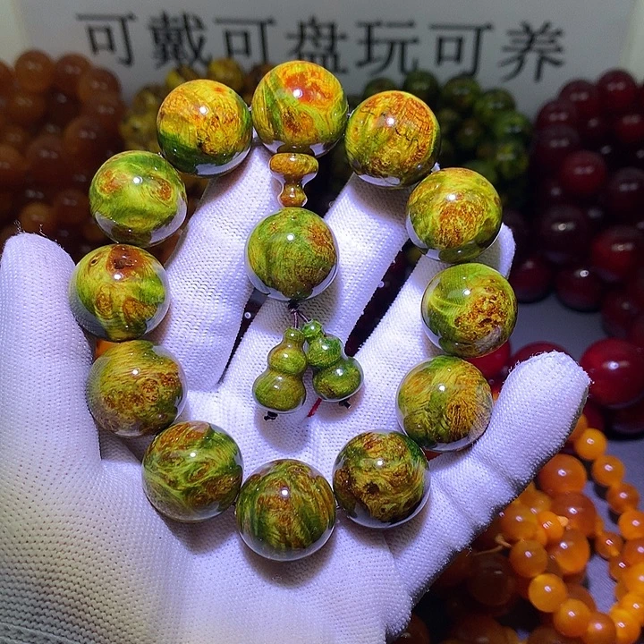 松木（琥珀木）手串/手链2.0 水墨丹青高货