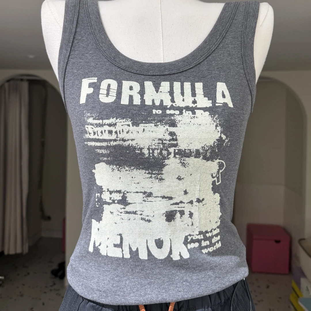 美式复古辣妹无袖美背吊带女新款显瘦百搭上衣时尚