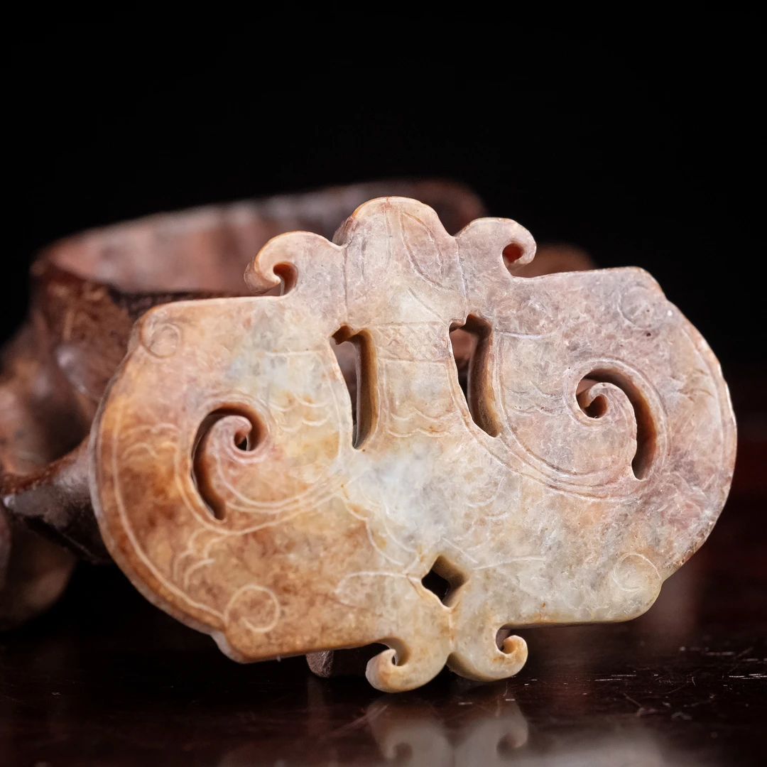 明代和田玉龙纹玉佩-NX