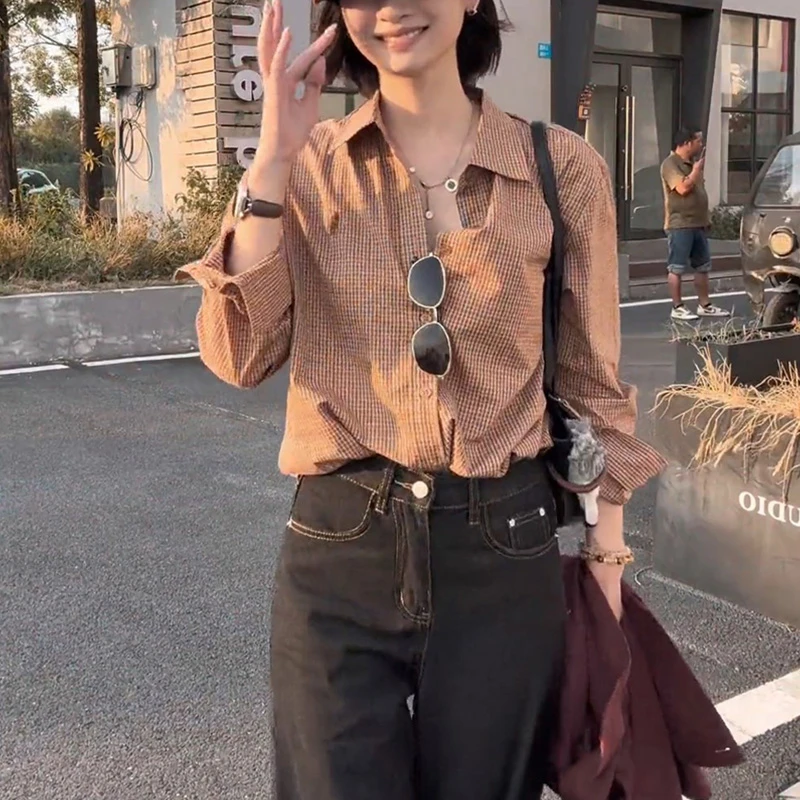 polo领秋季职场显瘦衬衫2025新款百搭宽松女装休闲风个性百搭上衣