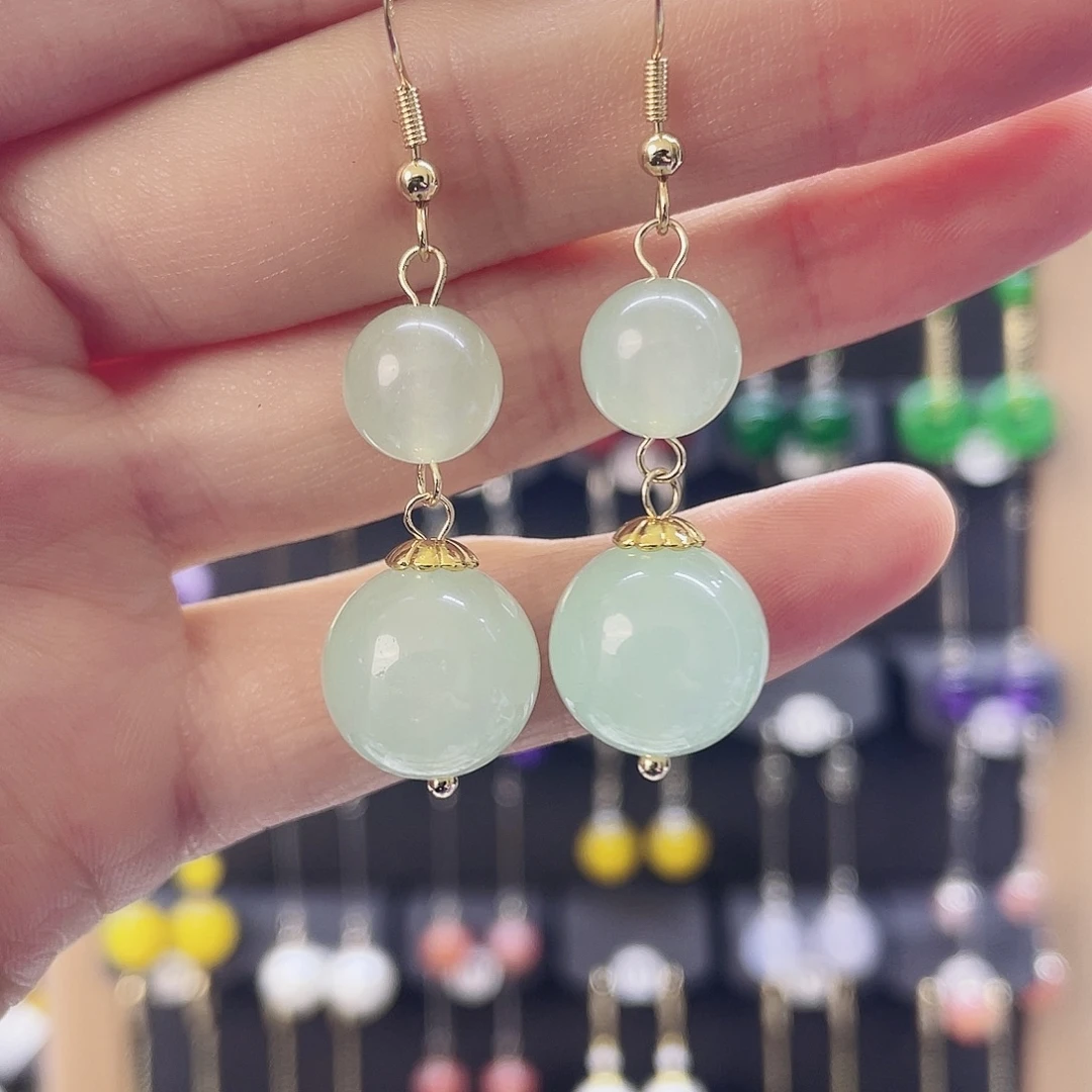 玛瑙/玉髓未镶嵌耳环