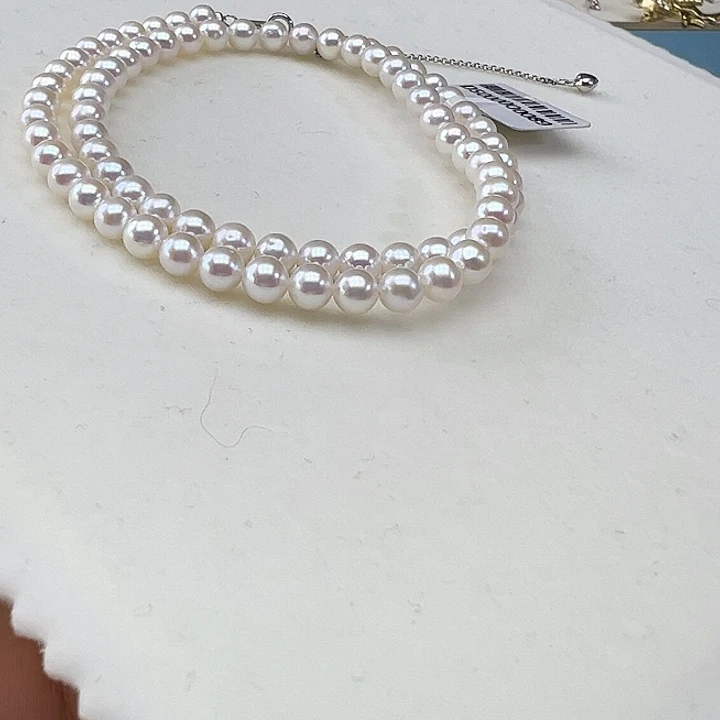 淡水珍珠银S925镶嵌颈饰➕➕5-5.5高品极光炫彩