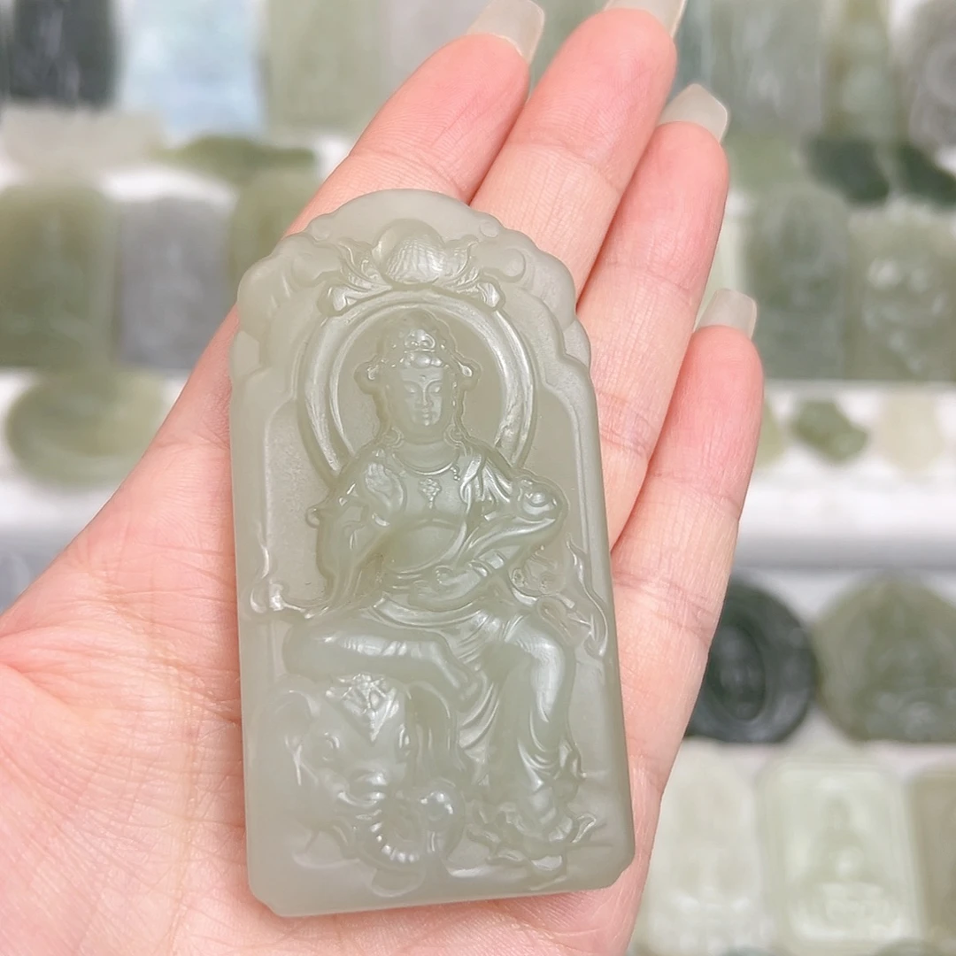 颈饰未镶嵌和田玉普贤