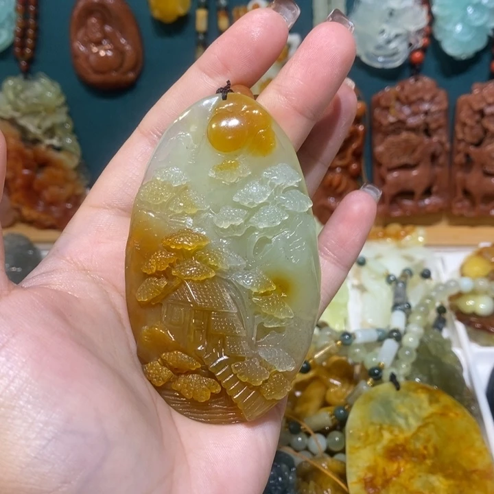 &***&蛇纹石玉未镶嵌颈饰