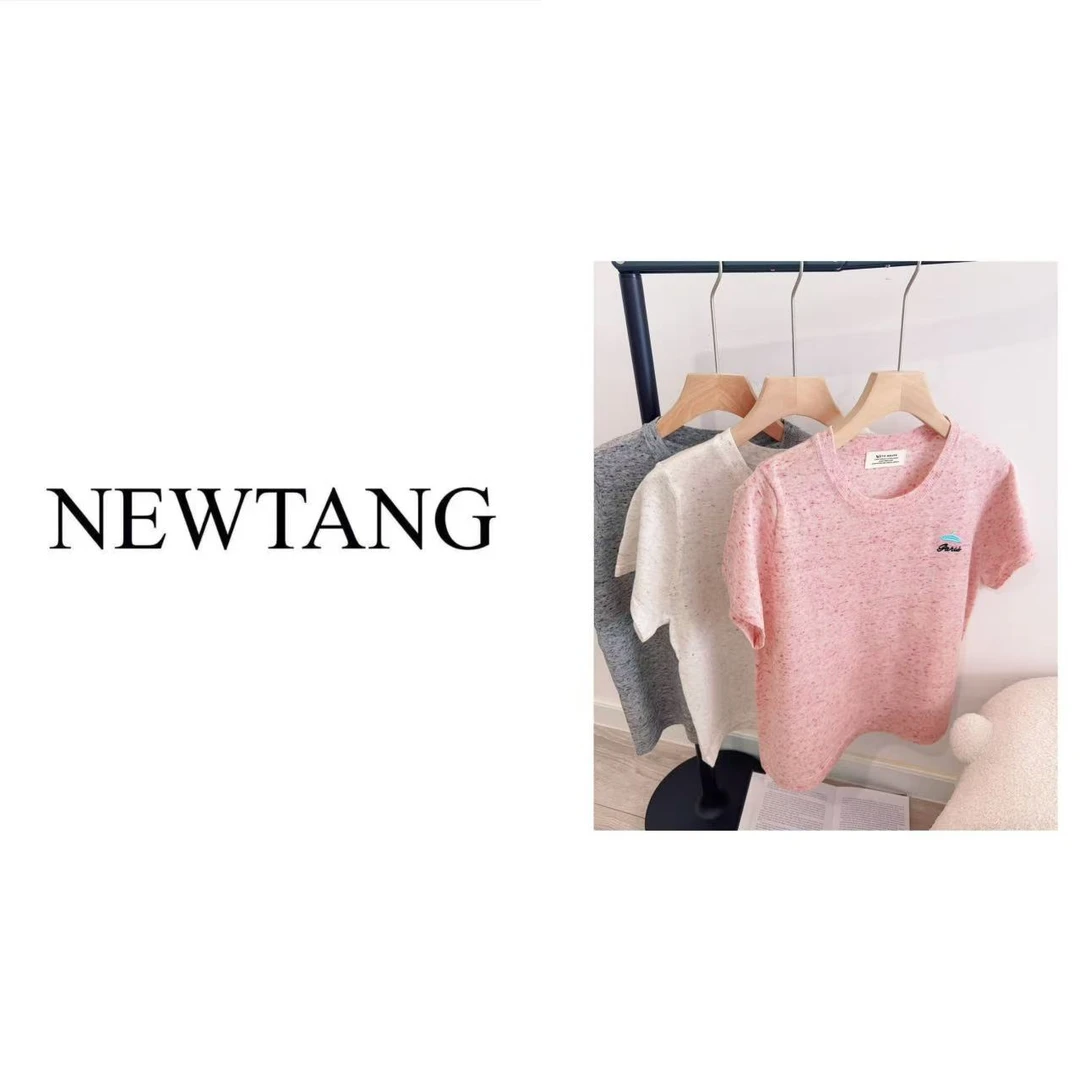 【彩点】247 韩系彩色点点圆领打底衫百搭显瘦短袖T恤基础款洋气