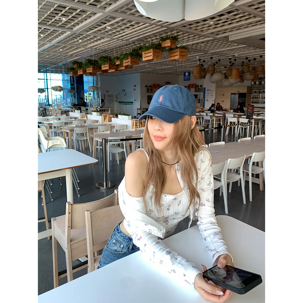 【清清！朴夏Pursummer】 韩版碎花针织衫两件套短款修身上衣S29598P