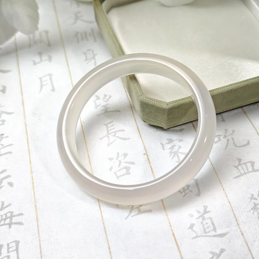 Gloire/古名【睿泽鉴宝】玉髓白月光手镯 10*8* GS5733