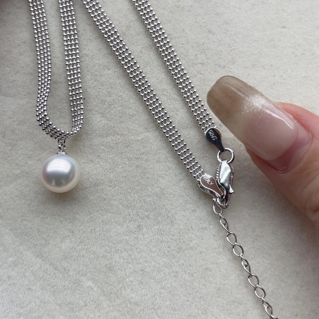 颈饰海水珍珠银S925镶嵌S108