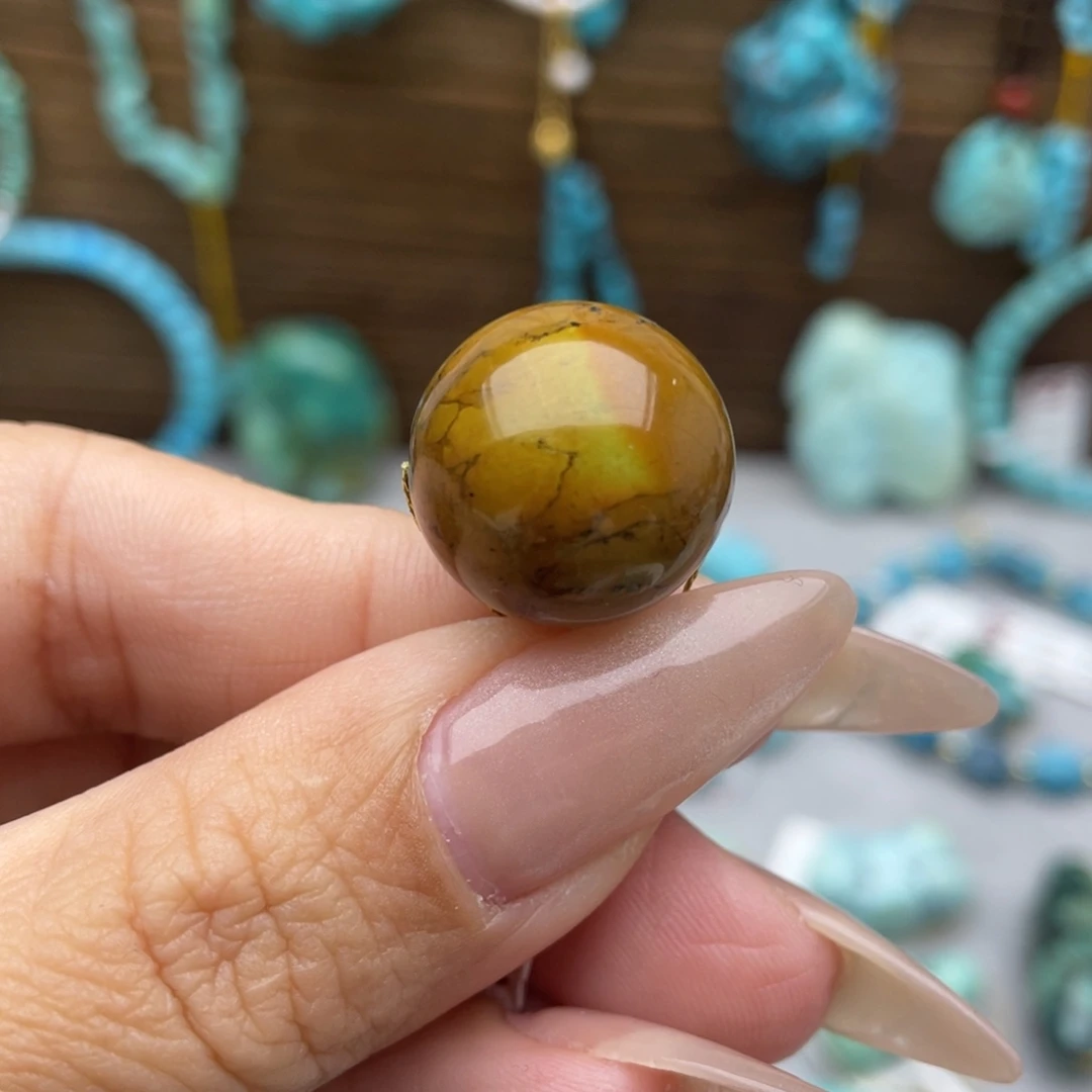 绿松石未镶嵌圆珠