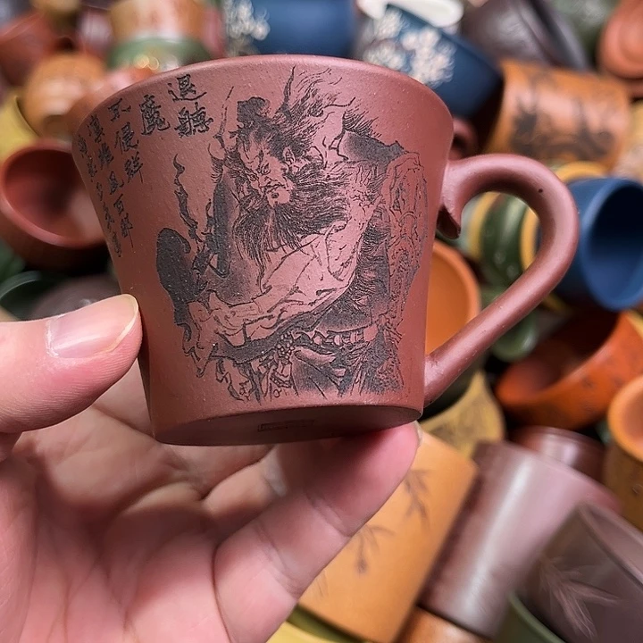 紫砂茶杯全手工紫砂主人杯