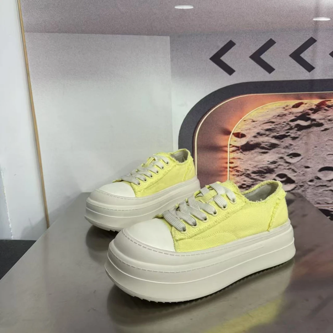 128春夏新款2025圆头系带韩版简约休闲板鞋潮流百搭ins