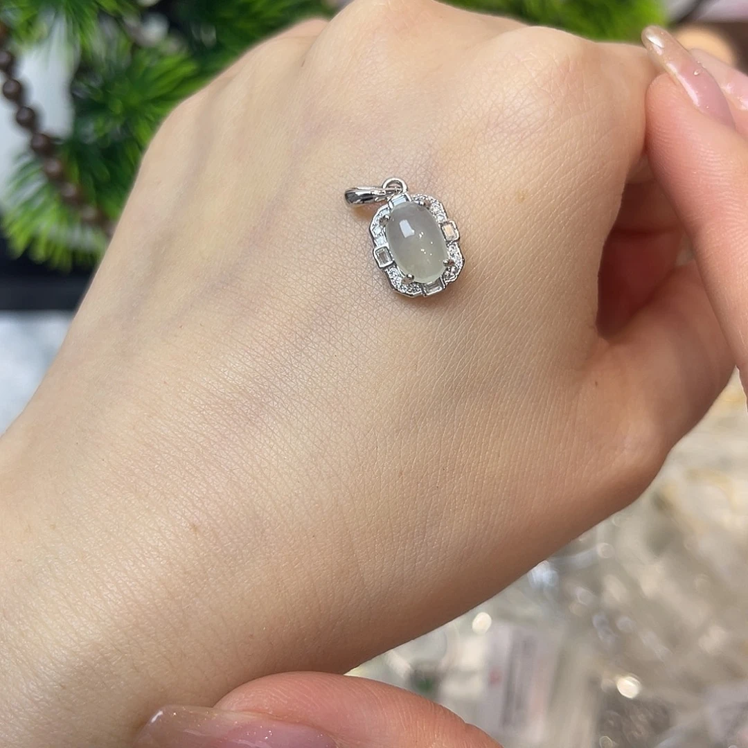 翡翠银S925镶嵌戒指