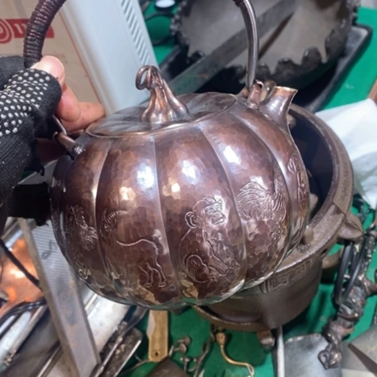 蜜安罐瓷香炉锡茶则