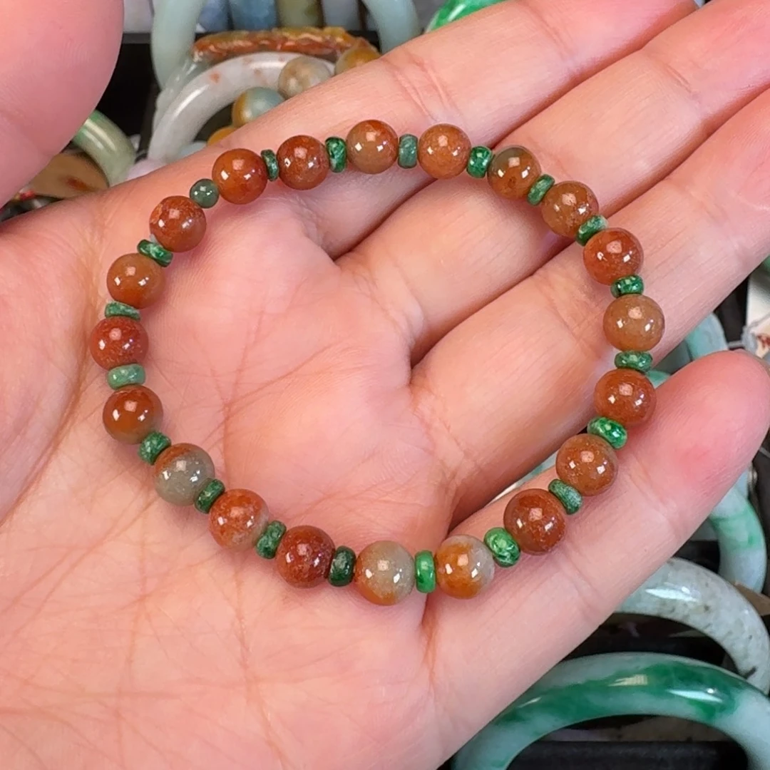 未镶嵌手串翡翠翡翠手串6.8（晨曦）