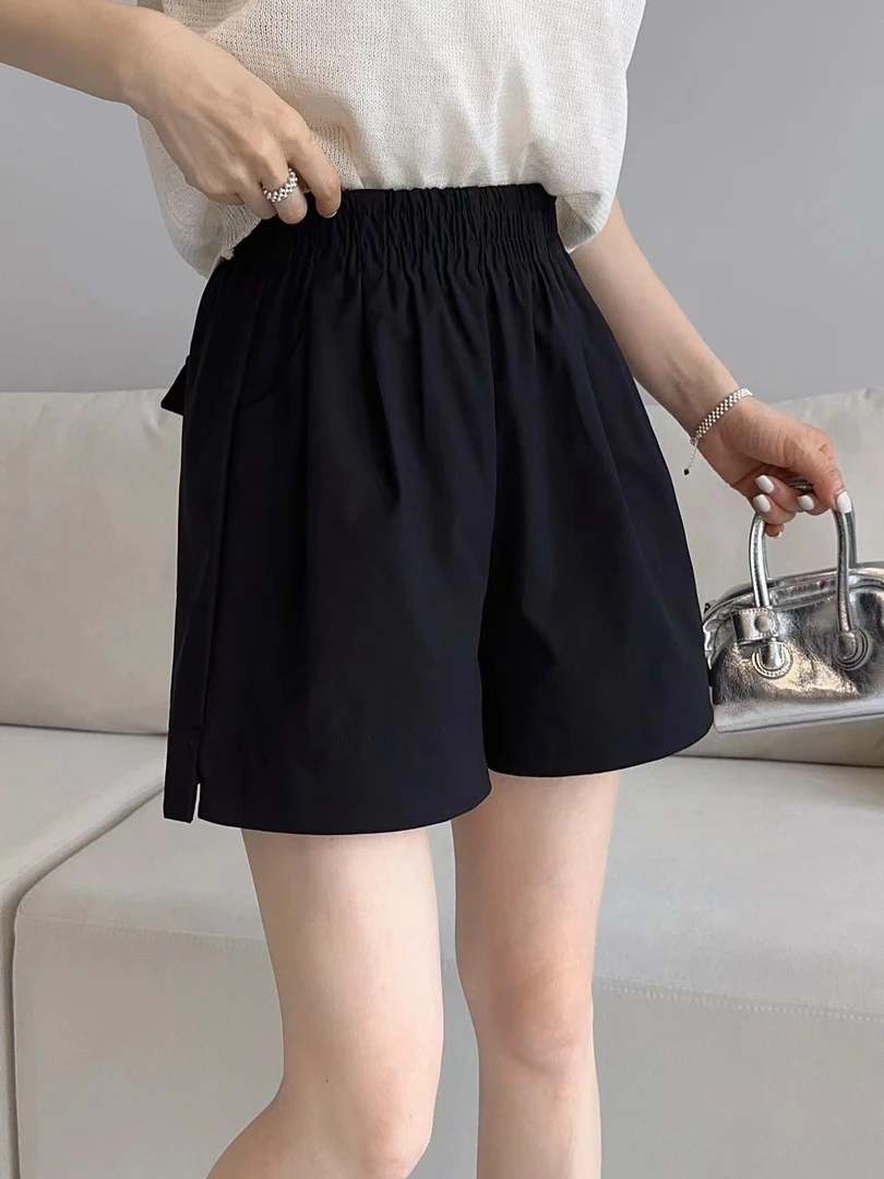 康家衣橱新款夏季松紧腰休闲百搭短裤25105