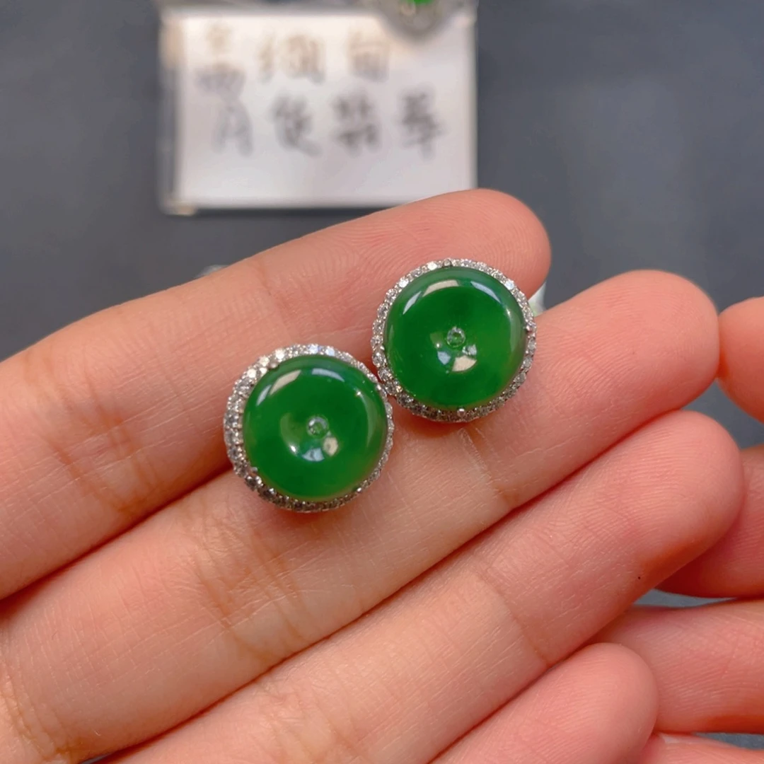翡翠银S925镶嵌吊坠(不含链)