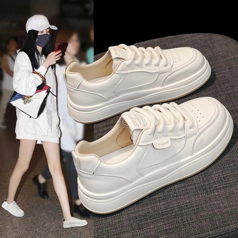 赵露思同款小白鞋女2025轻便纯色百搭运动鞋休闲软底34码配裙子