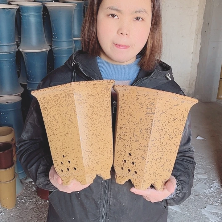 紫砂宜兴紫砂花盆