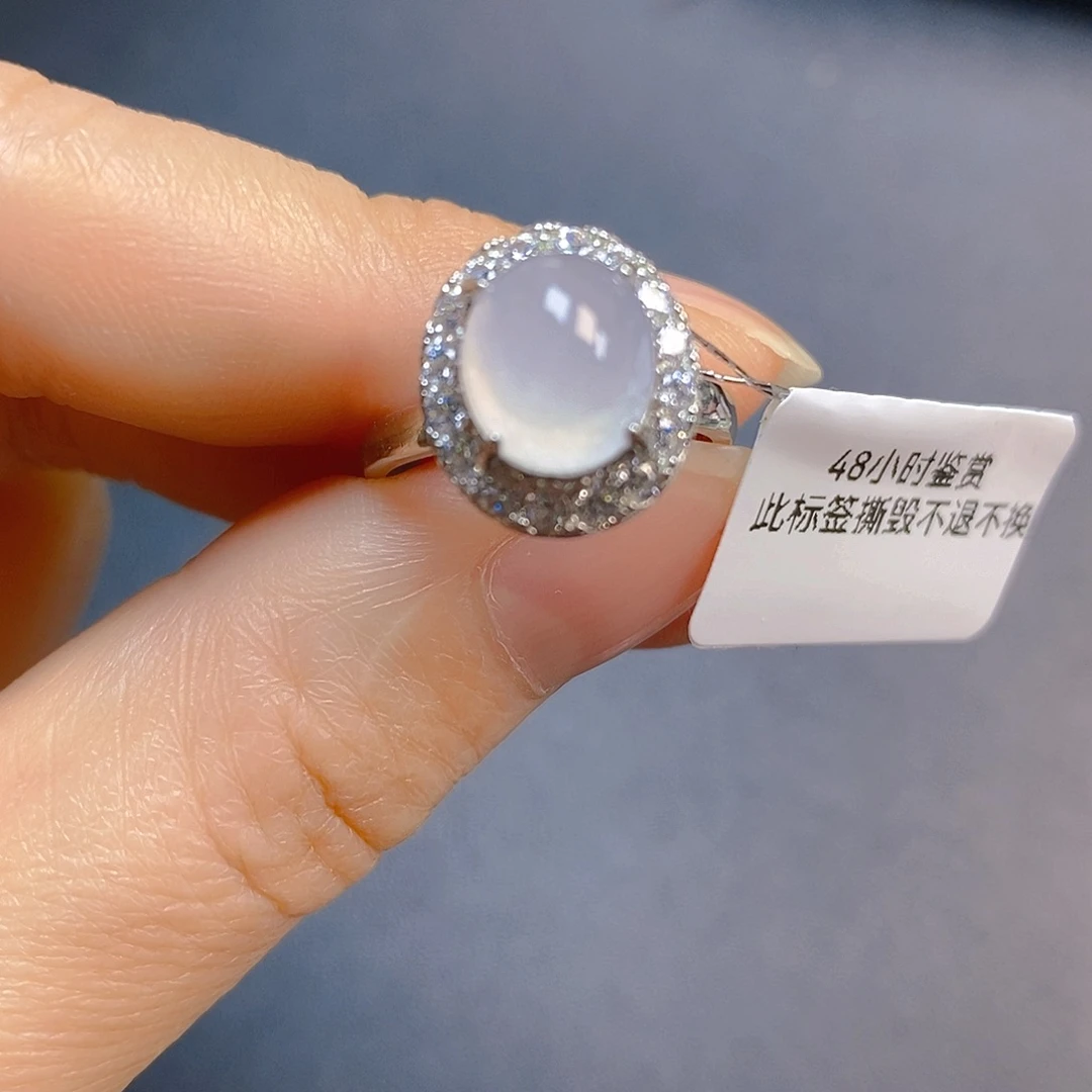 翡翠银S925镶嵌戒指