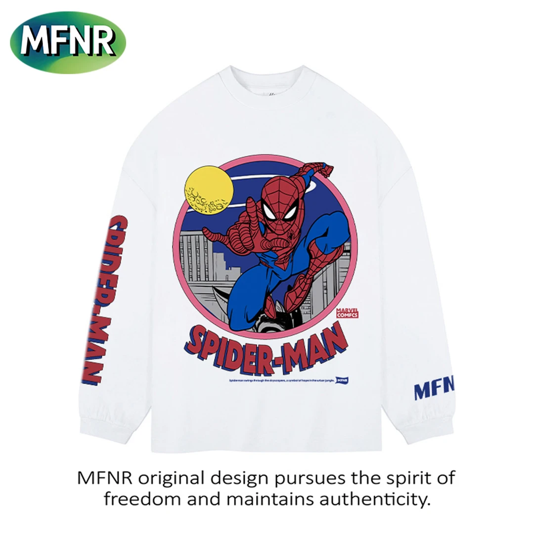 秋季新款街头百搭设计感重磅纯棉长袖T恤男女美式圆领宽松上衣潮