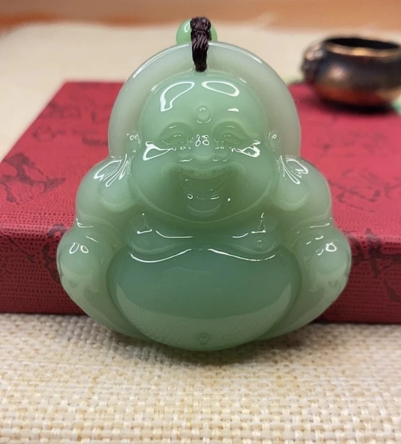 浅色弥勒佛笑口常开（男女通款卡45mm 配链子一条）