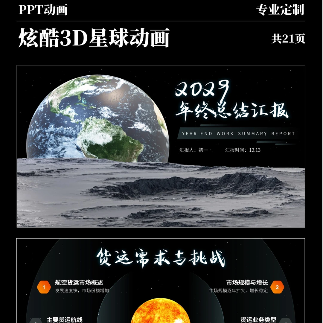 250426 PPT炫酷高级宇宙3D动态模板