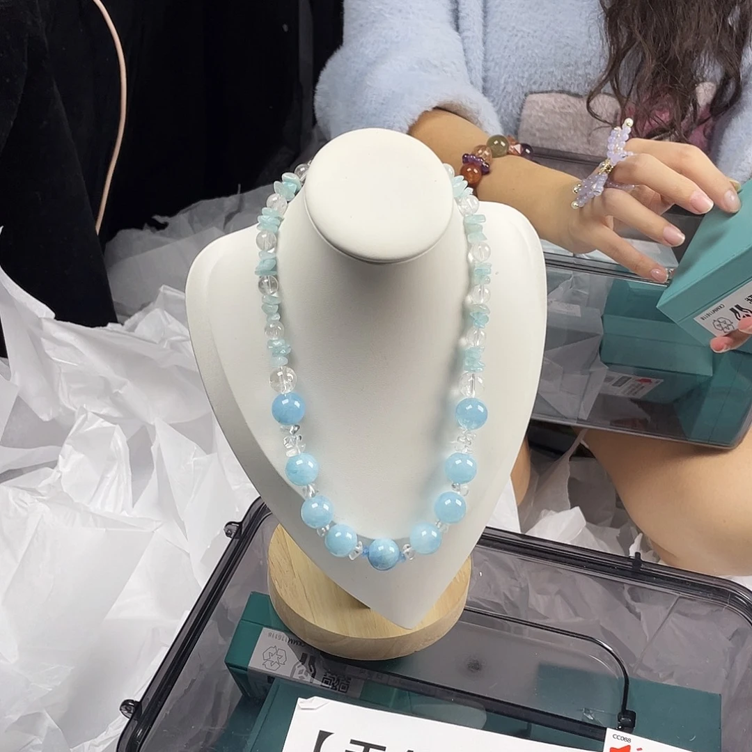 水晶银S925镀金镶嵌手串