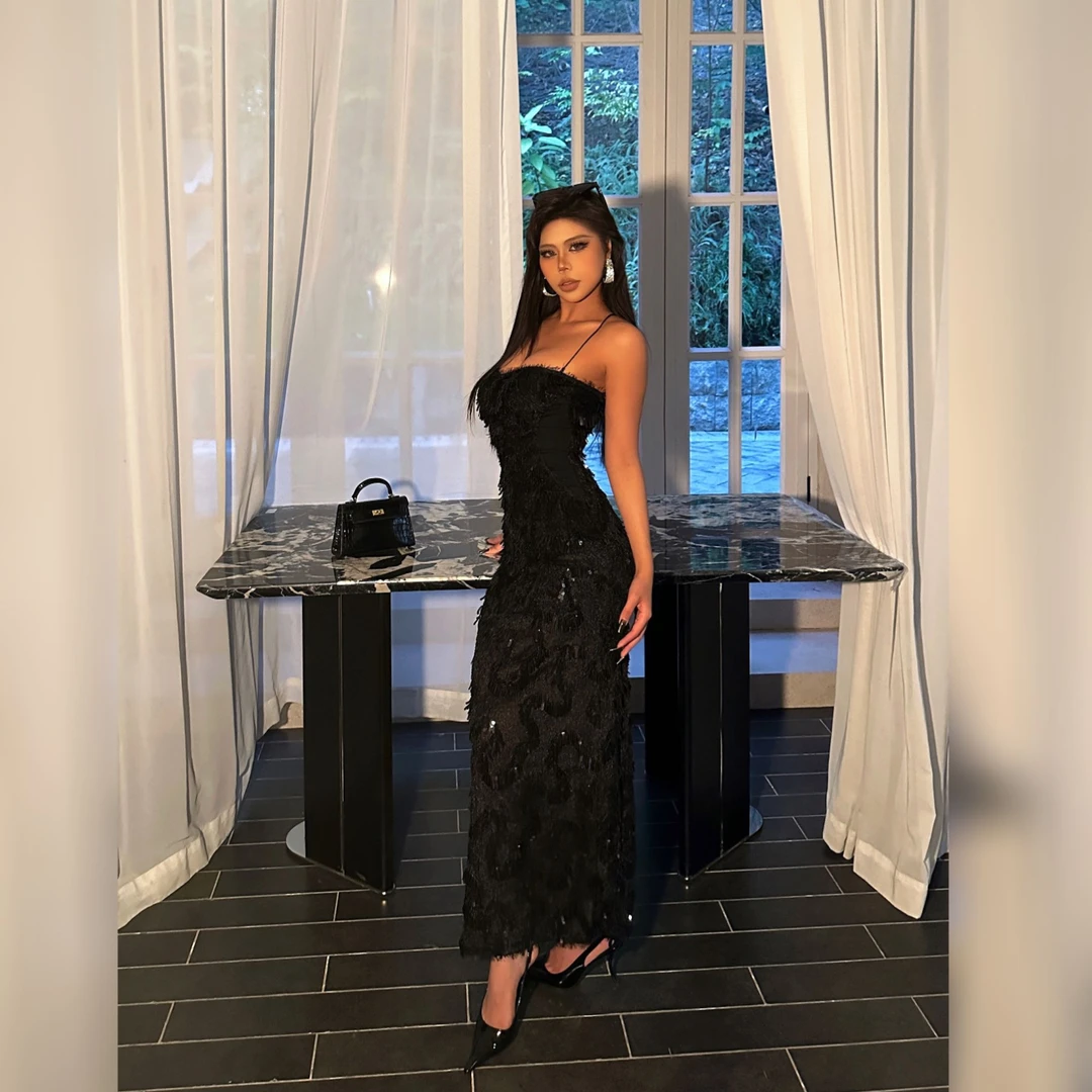 【蜜蜜家】她的睫毛 欧美辣妹轻熟风带可拆胸垫连衣裙长裙 25/ZA038