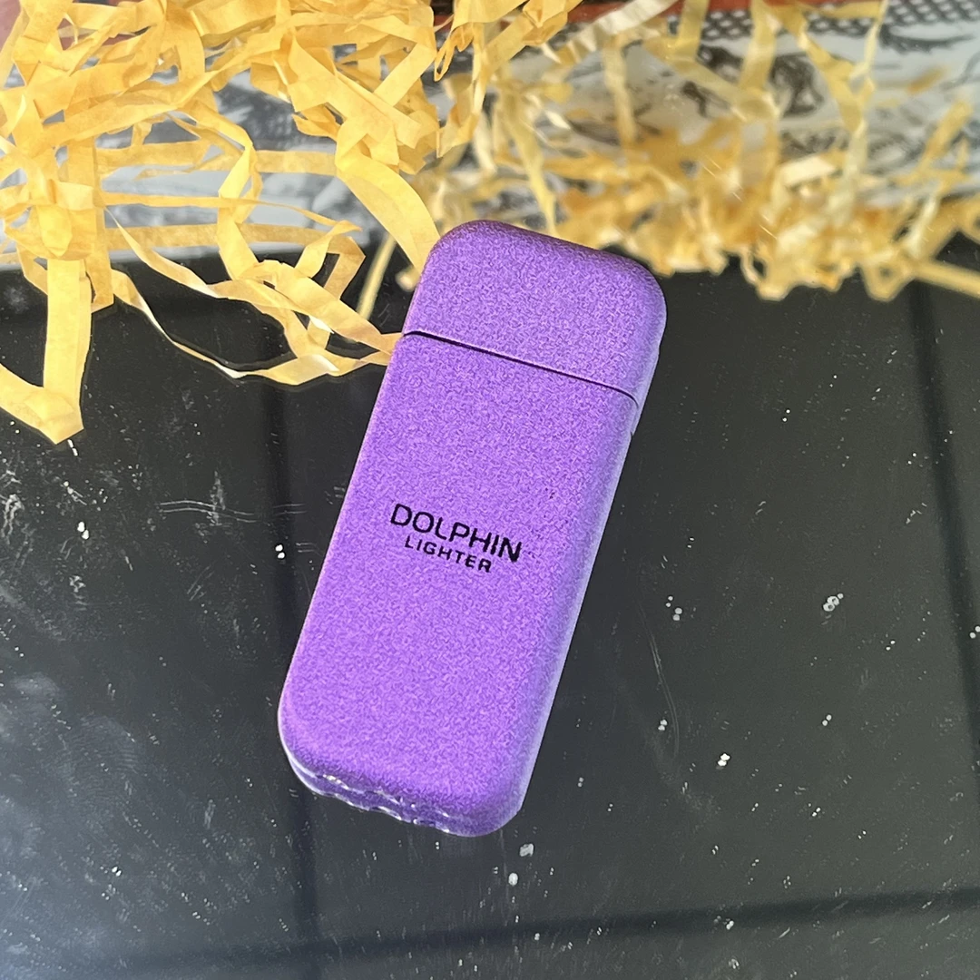 海豚高档精致便携创意个性超薄超窄砂轮耐用充气打火机适合送礼B