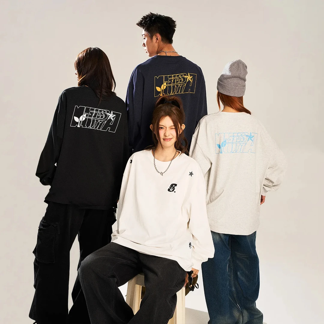 START发芽计划 xSTA秋季联名基础百搭潮牌圆领长袖T恤 男女同款