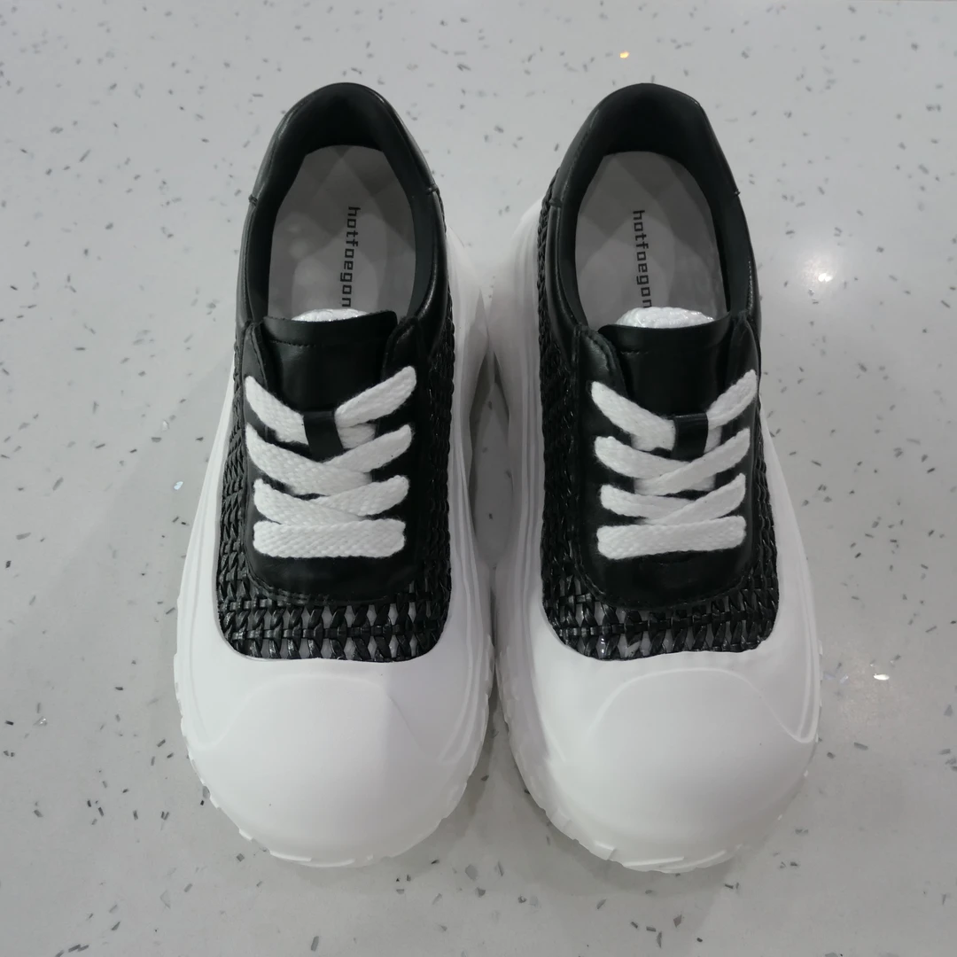 HS330-5夏季手编小个子厚底摇摇鞋