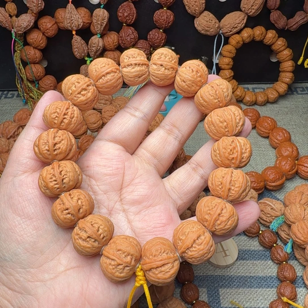 迷****手串文玩核桃白茬磨盘手持22