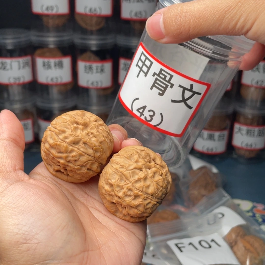 文玩核桃把件斗*主甲骨文