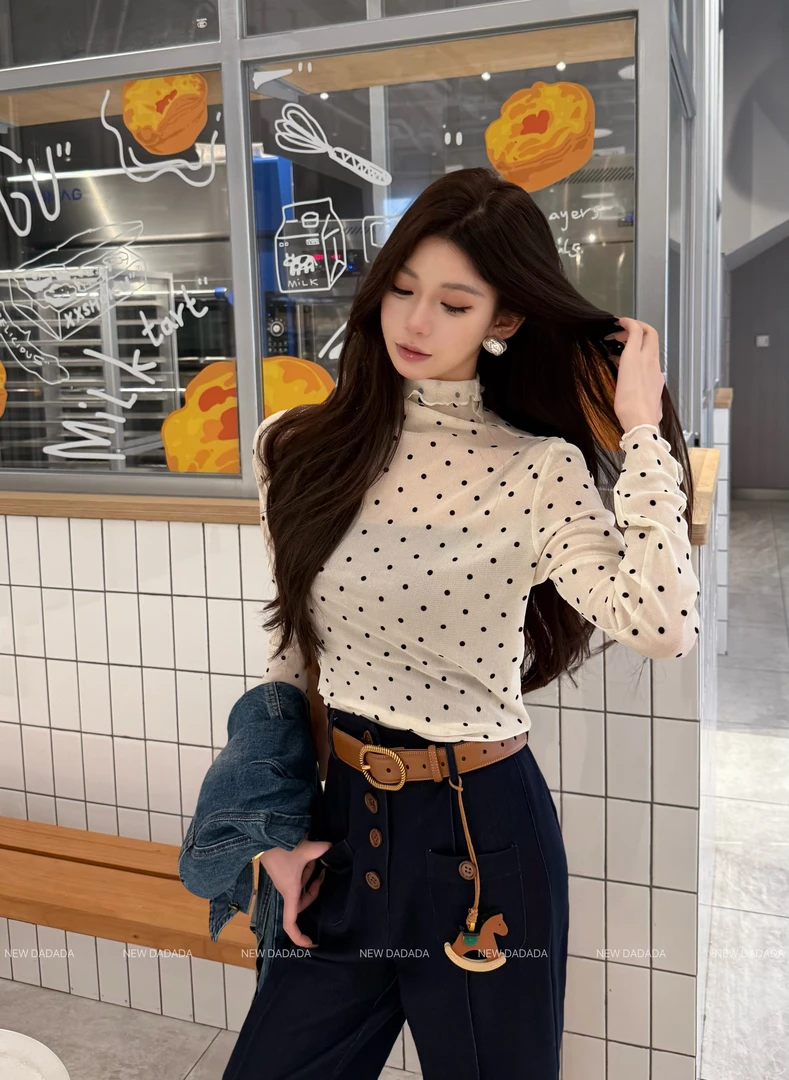 利达 NEW DADADA ins设计感时尚休闲修身显瘦百搭气质上衣CUM679