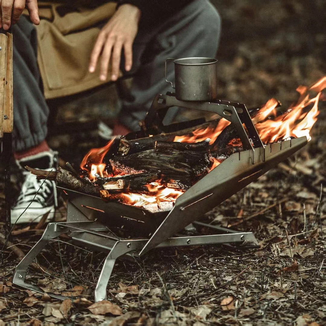 BLOCK OUTDOOR户外露营多功能焚火台野营篝火台简易便携烧烤炉