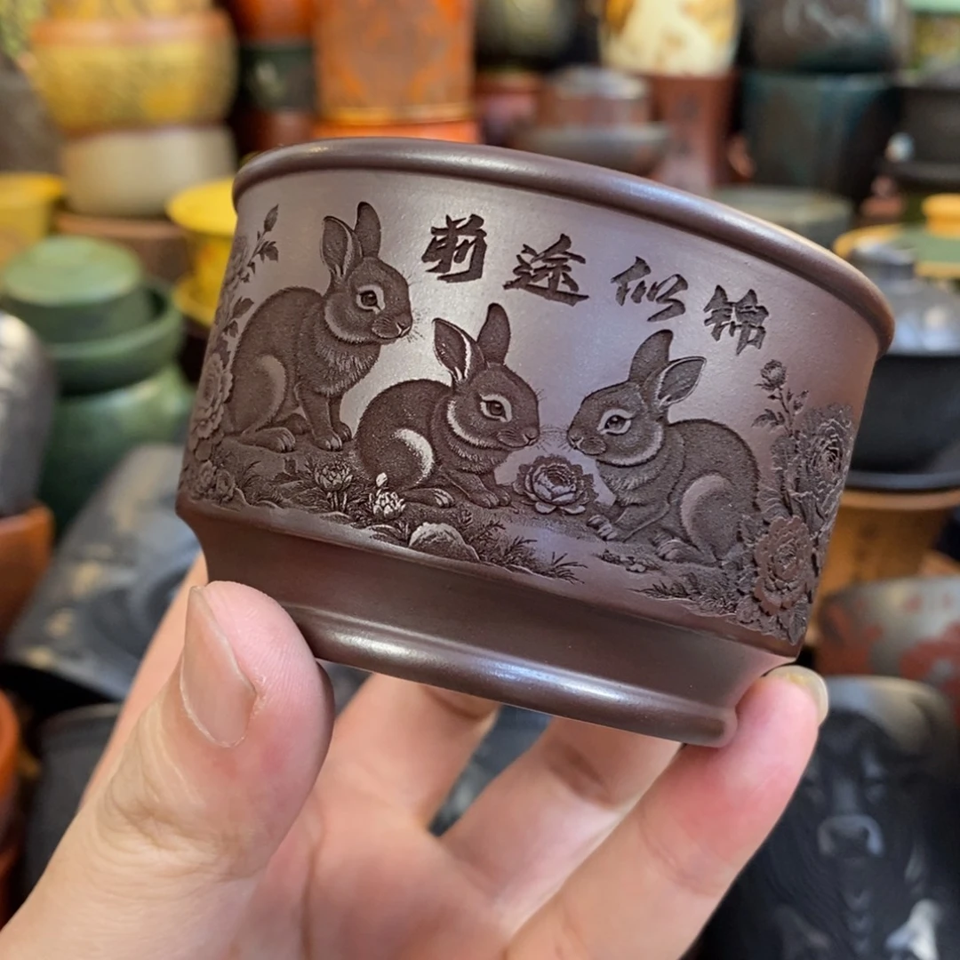 紫砂公道杯宜兴全手工紫砂杯