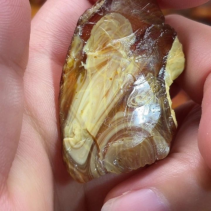 定制琥珀特色蛇纹坠子